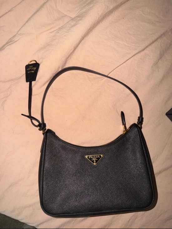 Prada Handbags - Prada Re-Edition 2005 Black Saffiano Leather Shoulder Bag